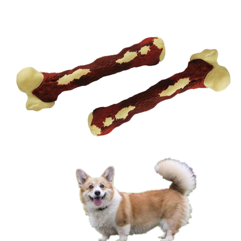 骨の形の歯のクリーニング耐久ゴム犬ペット咀嚼玩具